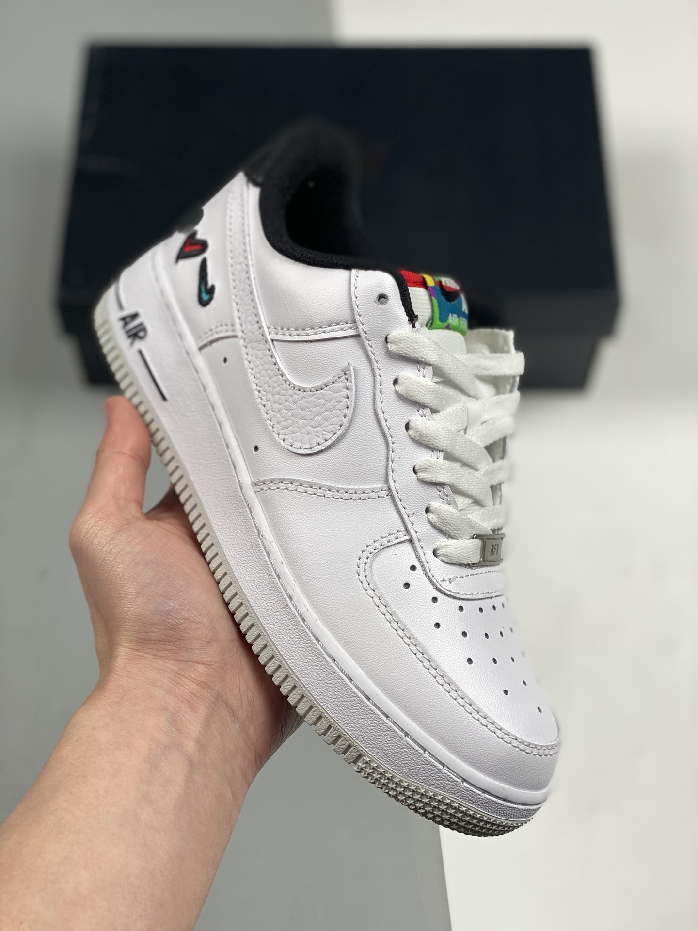 Nike Air AF Force 1 Low "Peace, Love, Swoosh" White University Red Shoes
