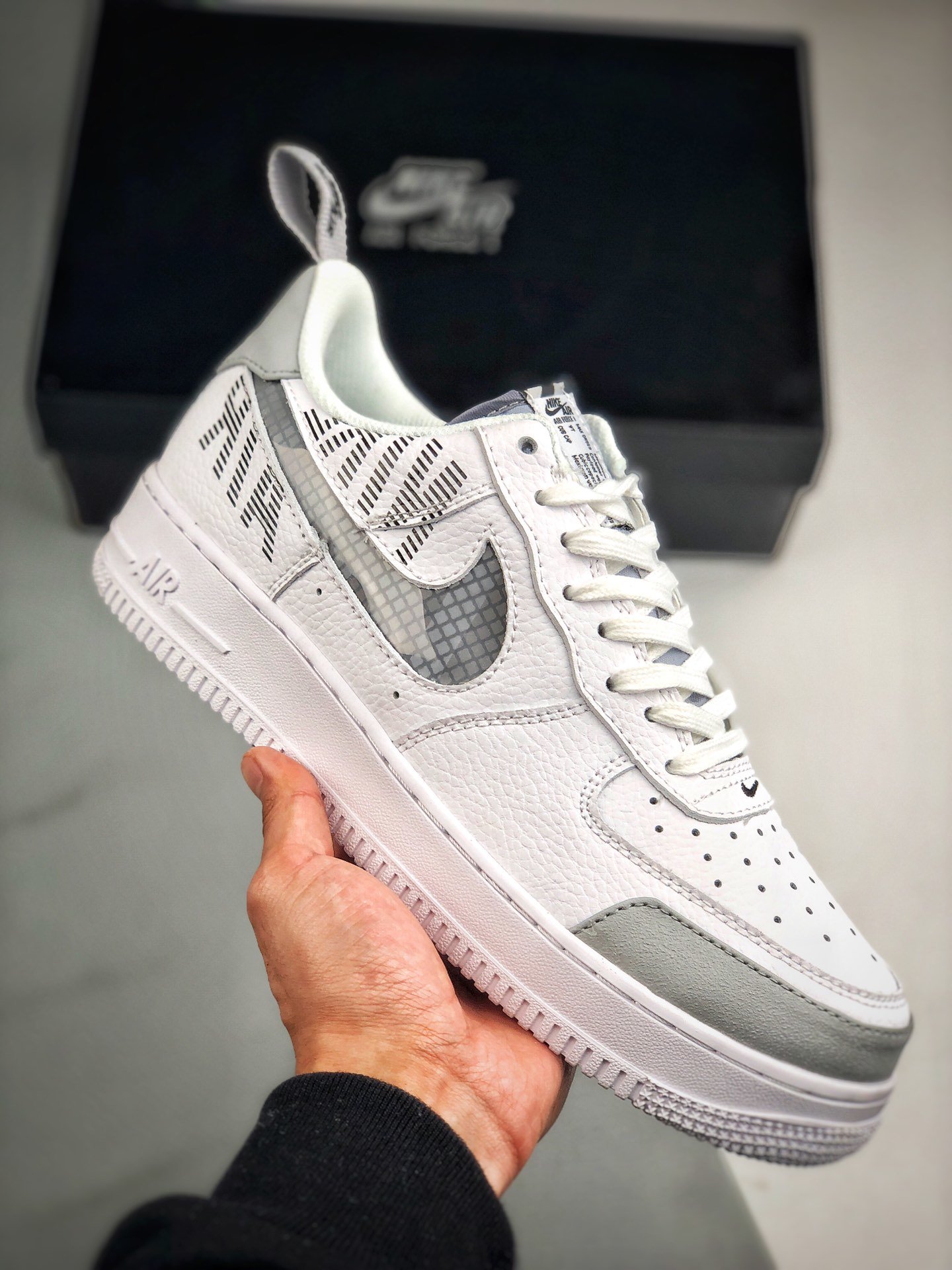 Nike Air AF Force 1 Low "Under Constructioan" White/Wolf Grey-Black Shoes