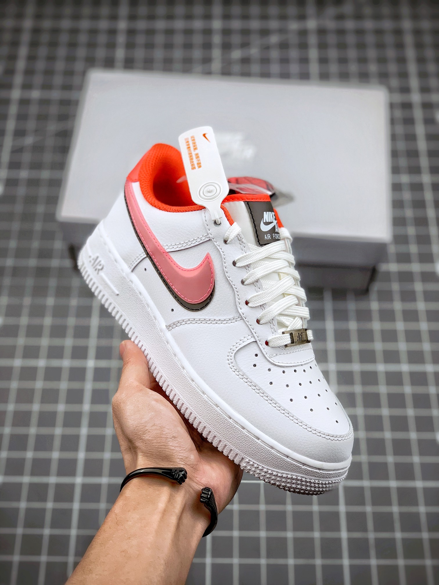 Nike Air AF Force 1 Low White/Black/Bright Crimson Shoes