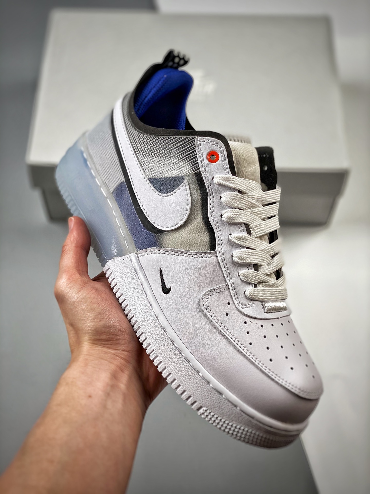 Nike Air AF Force 1 React White/Light Photo Blue DH7615-101 Shoes