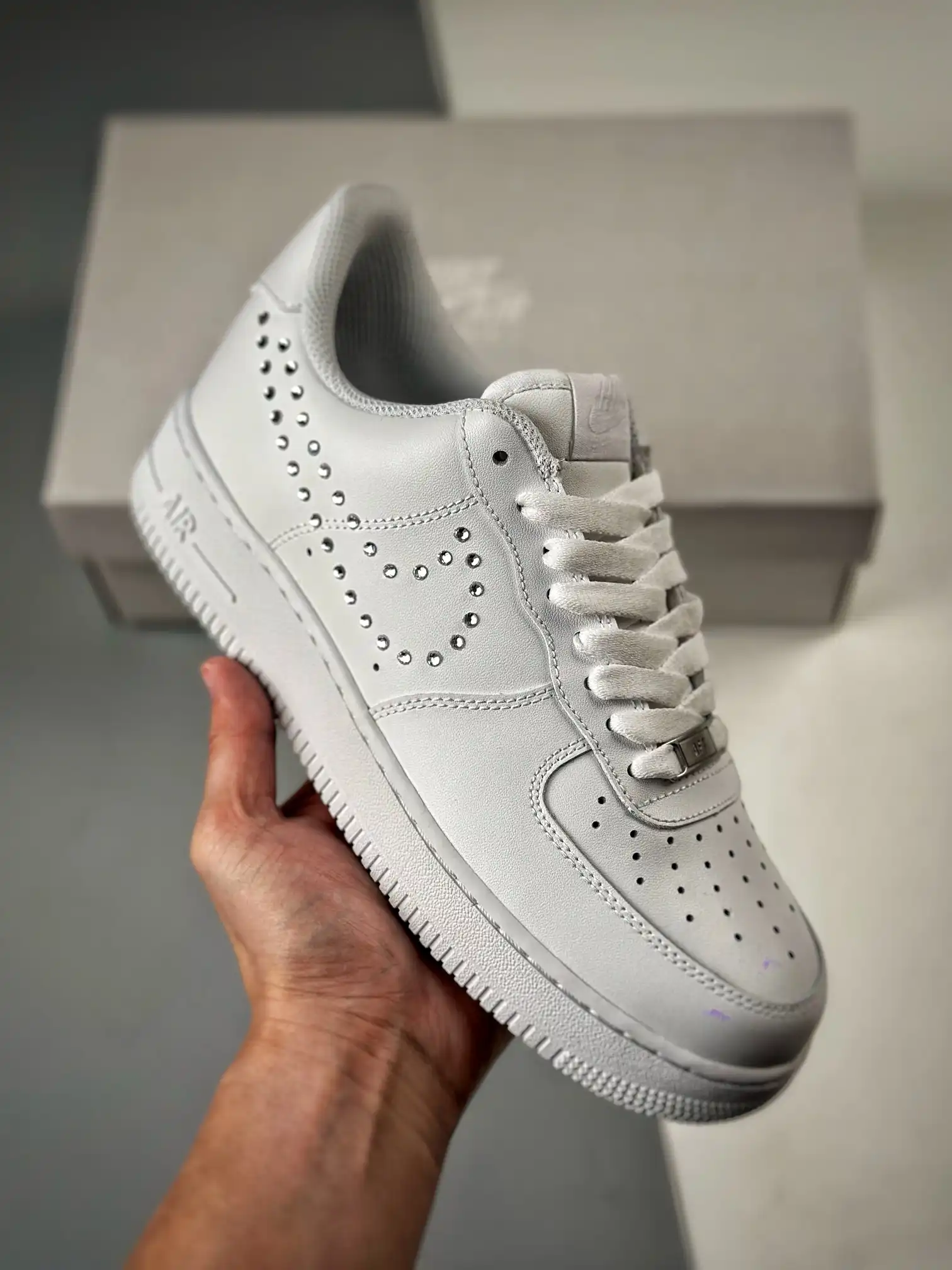 Nike Air AF Force 1 White Metallic Silver FQ8887-100 Shoes