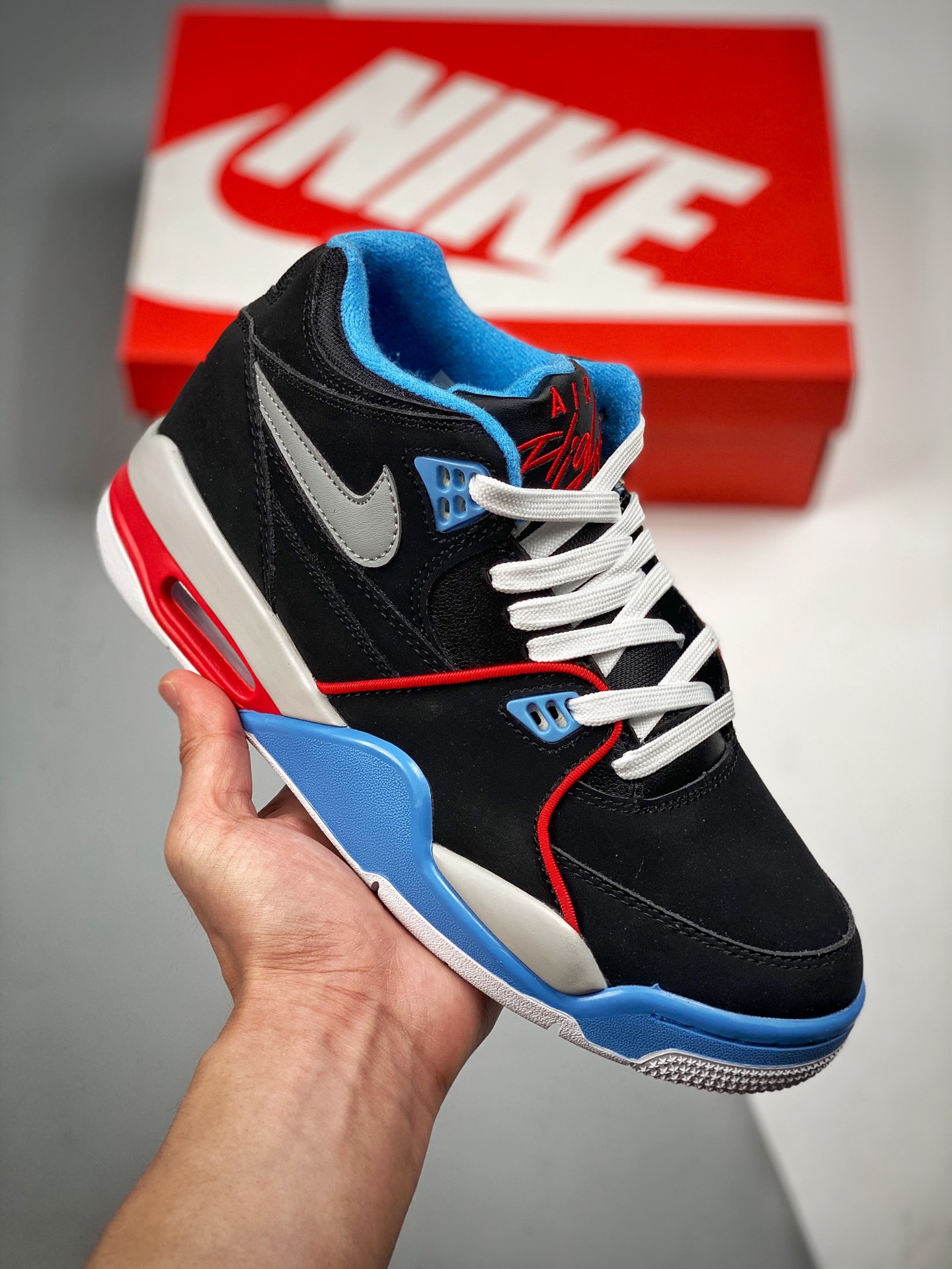 Nike Air Flight 89 "Chicago" Black Red Blue Shoes