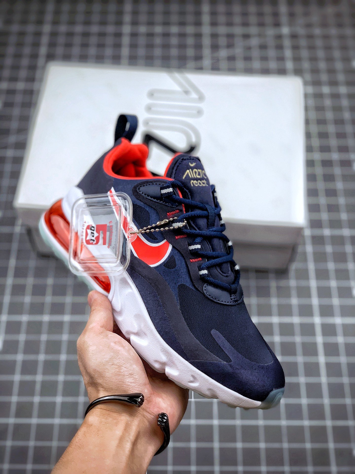 Nike Air Max 270 React 'Olympics 2020' Blue Red White Shoes