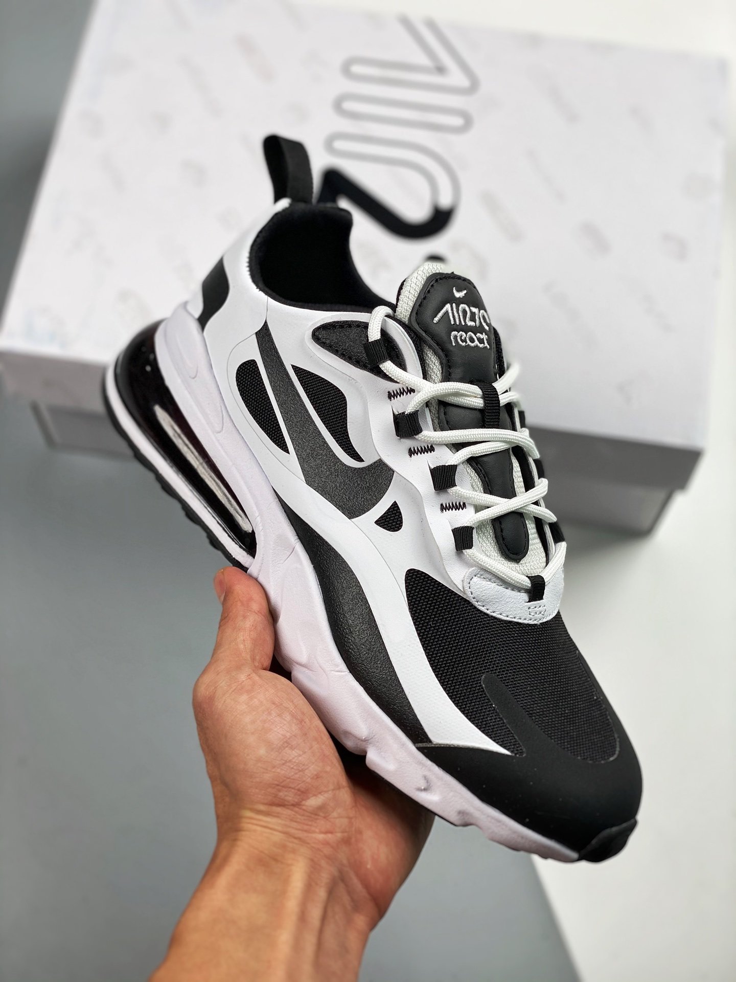 Nike Air Max 270 React 'White Black' CT1646-100 Shoes