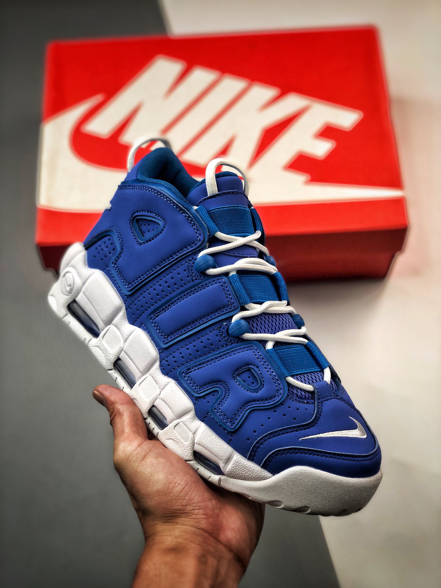 Nike Air More Uptempo Blue and White DM1023-400 Shoes