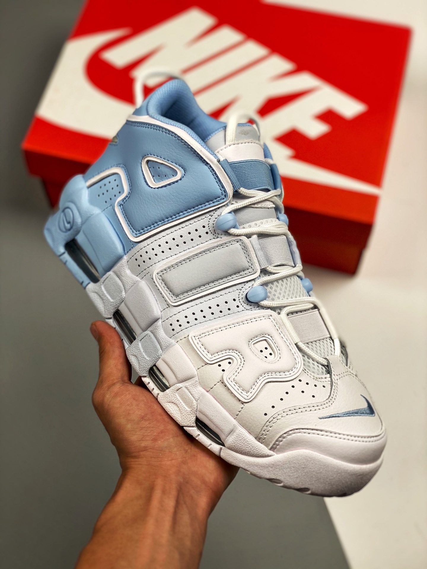 Nike Air More Uptempo "Sky Blue" Psychic Blue/Grey-White-Multi-Color Shoes