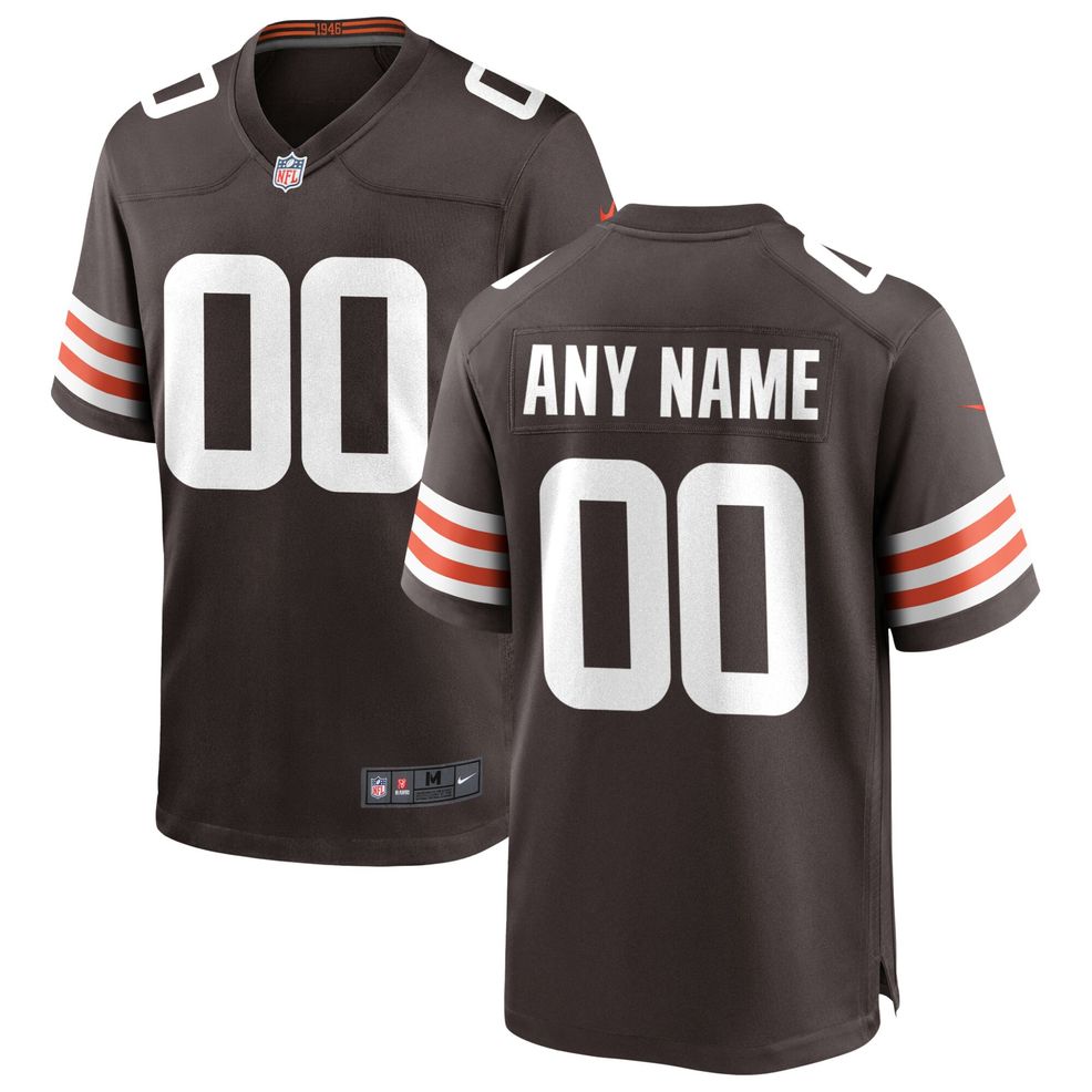 Nike Cleveland Browns Custom Game Jersey &#8211; Brown
