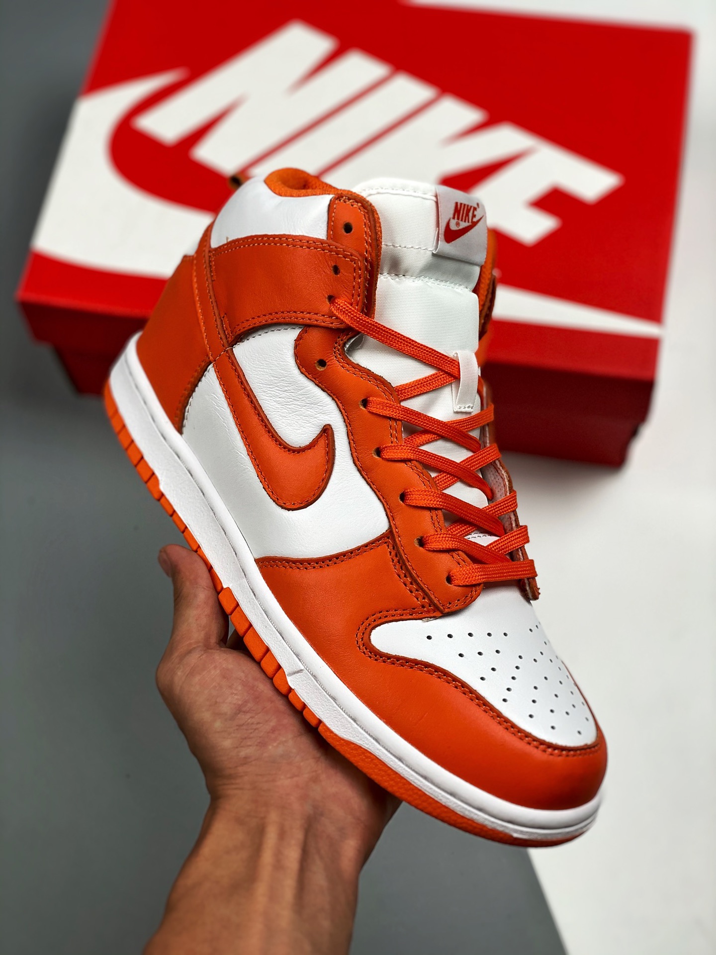 Nike Dunk High "Syracuse" White/Orange Blaze Shoes