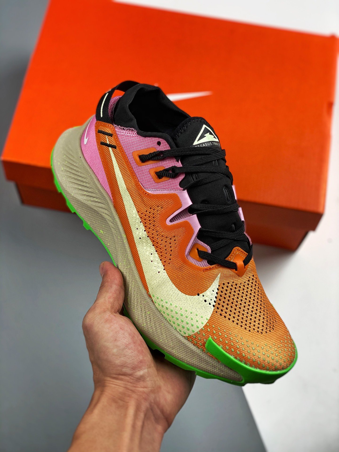 Nike Pegasus Trail 2 Bright Mango Neon Shoes