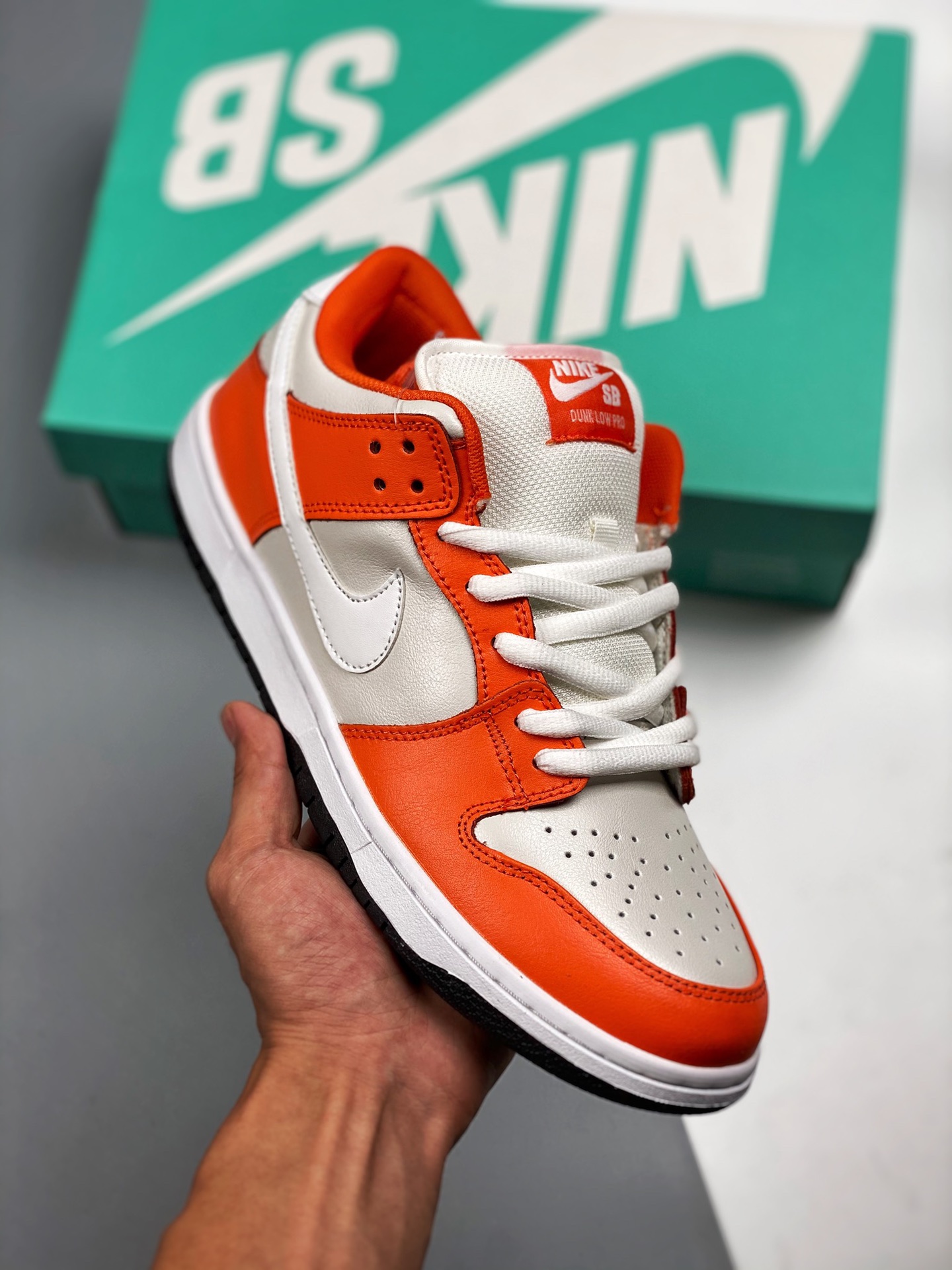Nike SB Dunk Low "Orange Box" Safety Orange/White-Cream Shoes