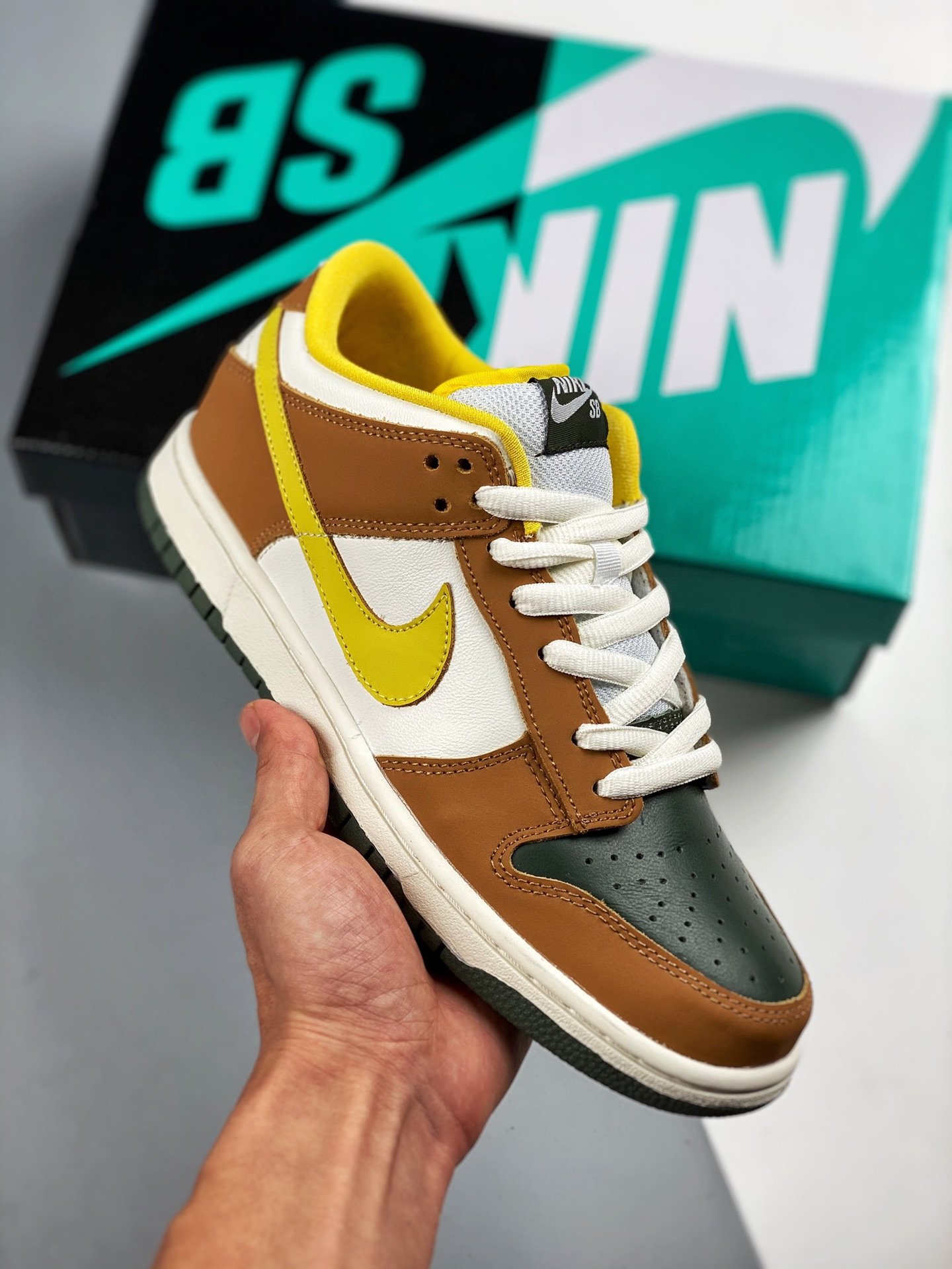 Nike SB Dunk Low Pro Vapor/Mineral Yellow Shoes