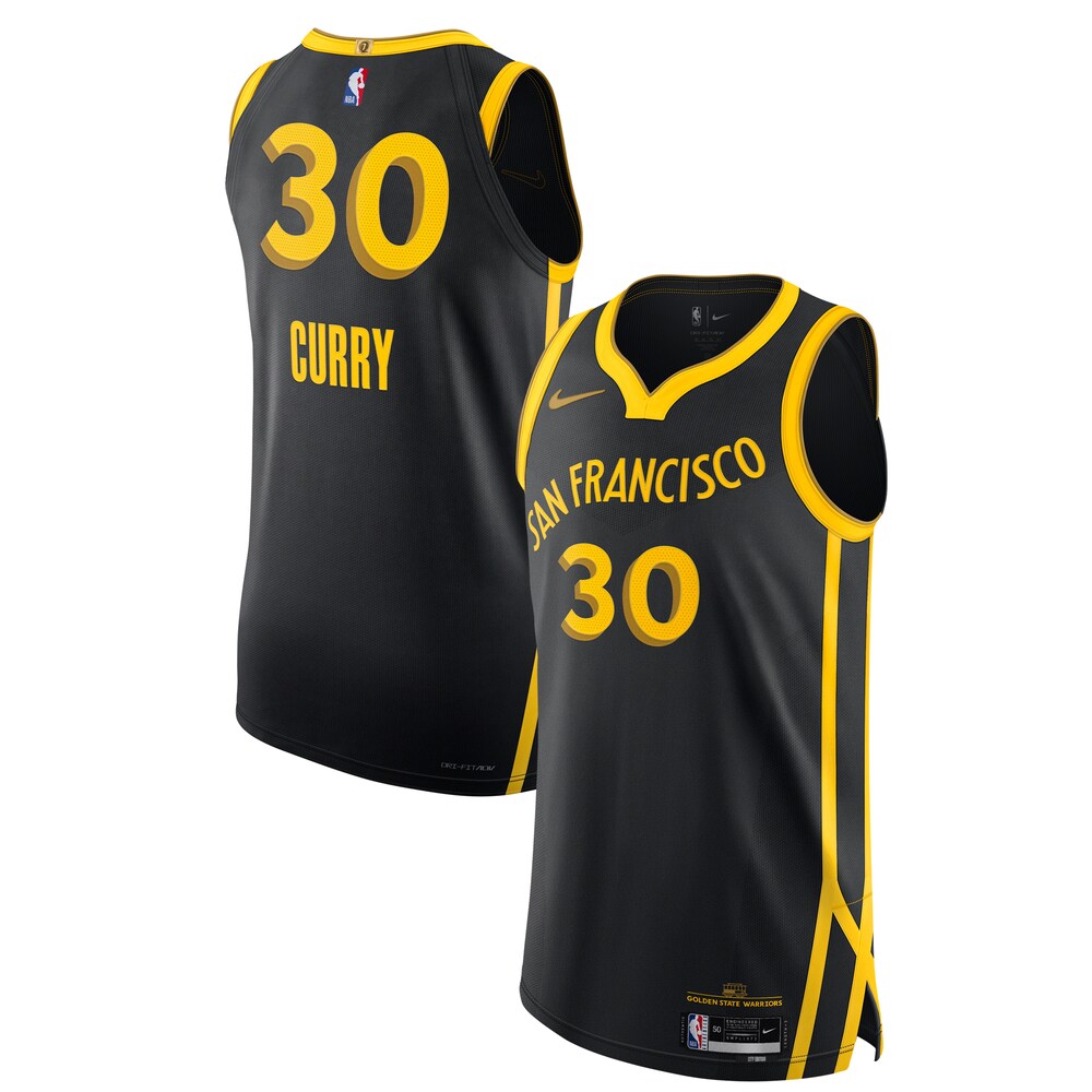 Nike Stephen Curry Golden State Warriors 2023/24 Authentic Jersey - City Edition - Black