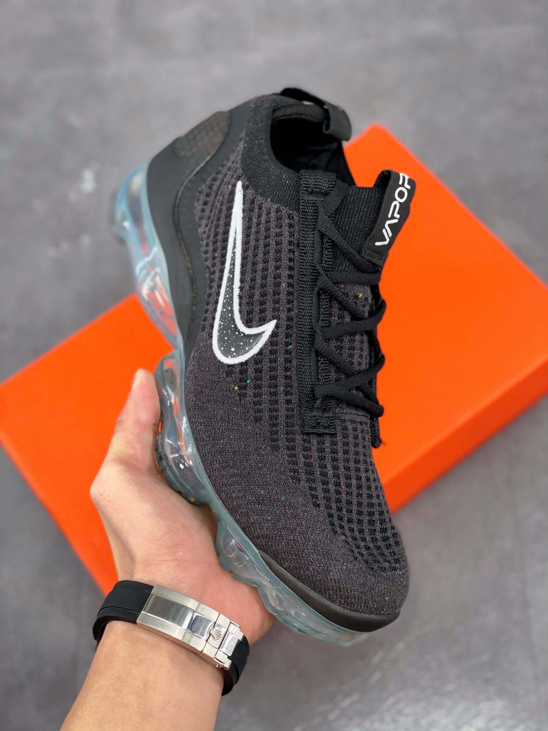 Nike Vapormax Flyknit 2021 Black Speckled DC4112-002 Shoes