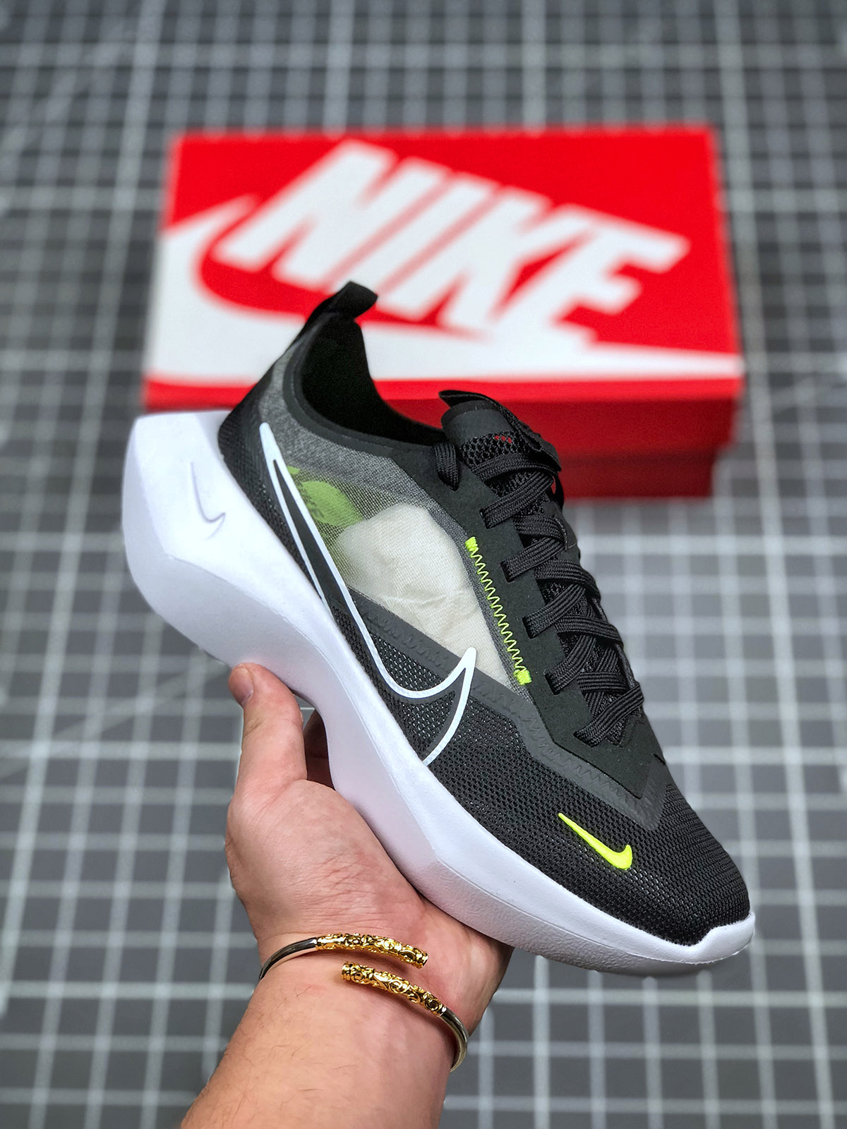 Nike Vista Lite Black/Lemon Venom/White CI0905-001 Women's Shoe