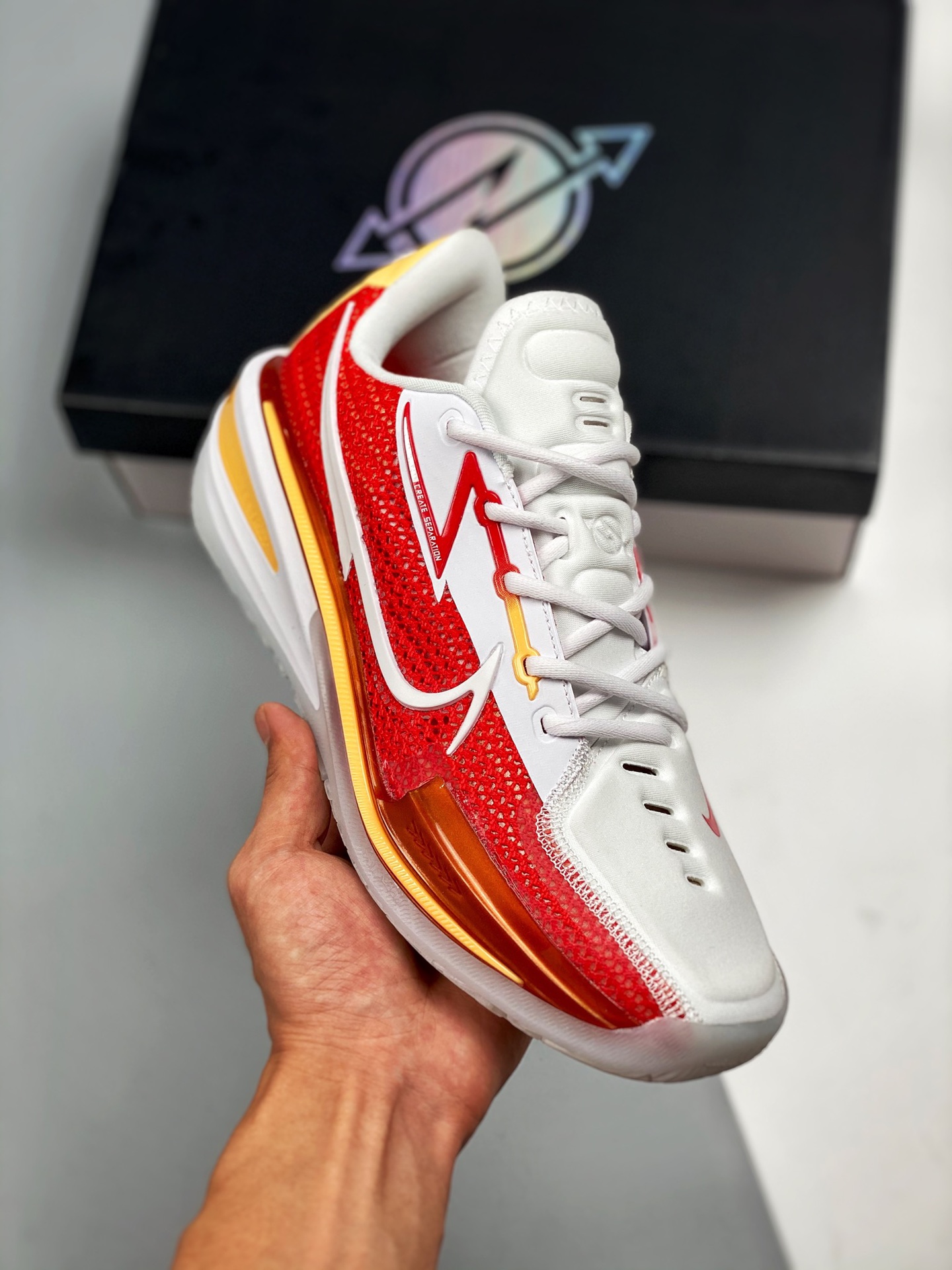 Nike Zoom GT Cut White Red Gold Shoes