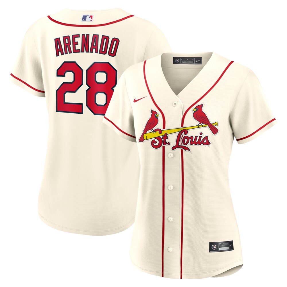 Nolan Arenado St. Louis Cardinals Women's Alternate Replica Player Jersey - Cream