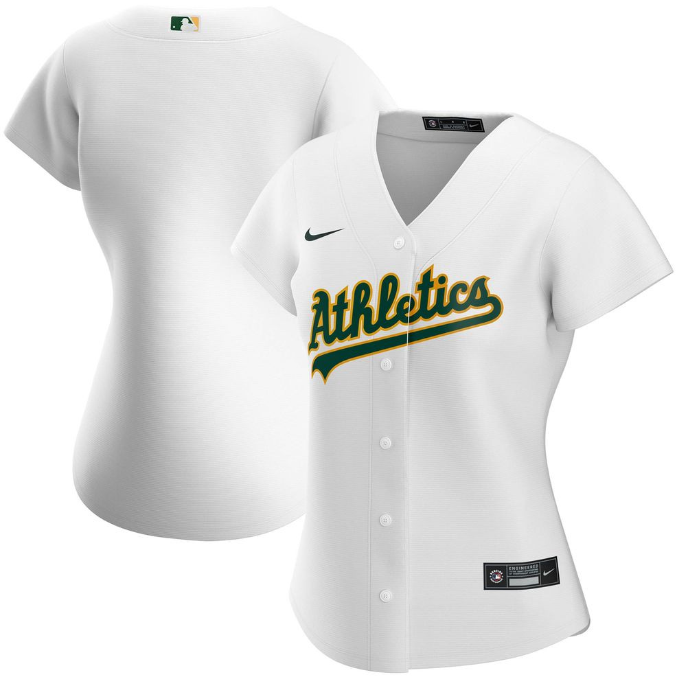 Oakland Athletics Nike Women&#8217;s Home Replica Team Jersey &#8211; White