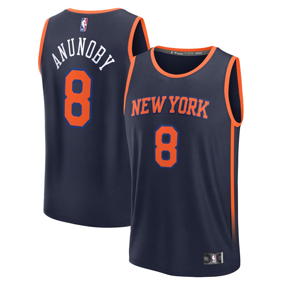 OG Anunoby New York Knicks Fanatics Branded Fast Break Player Jersey - Statement Edition - Navy