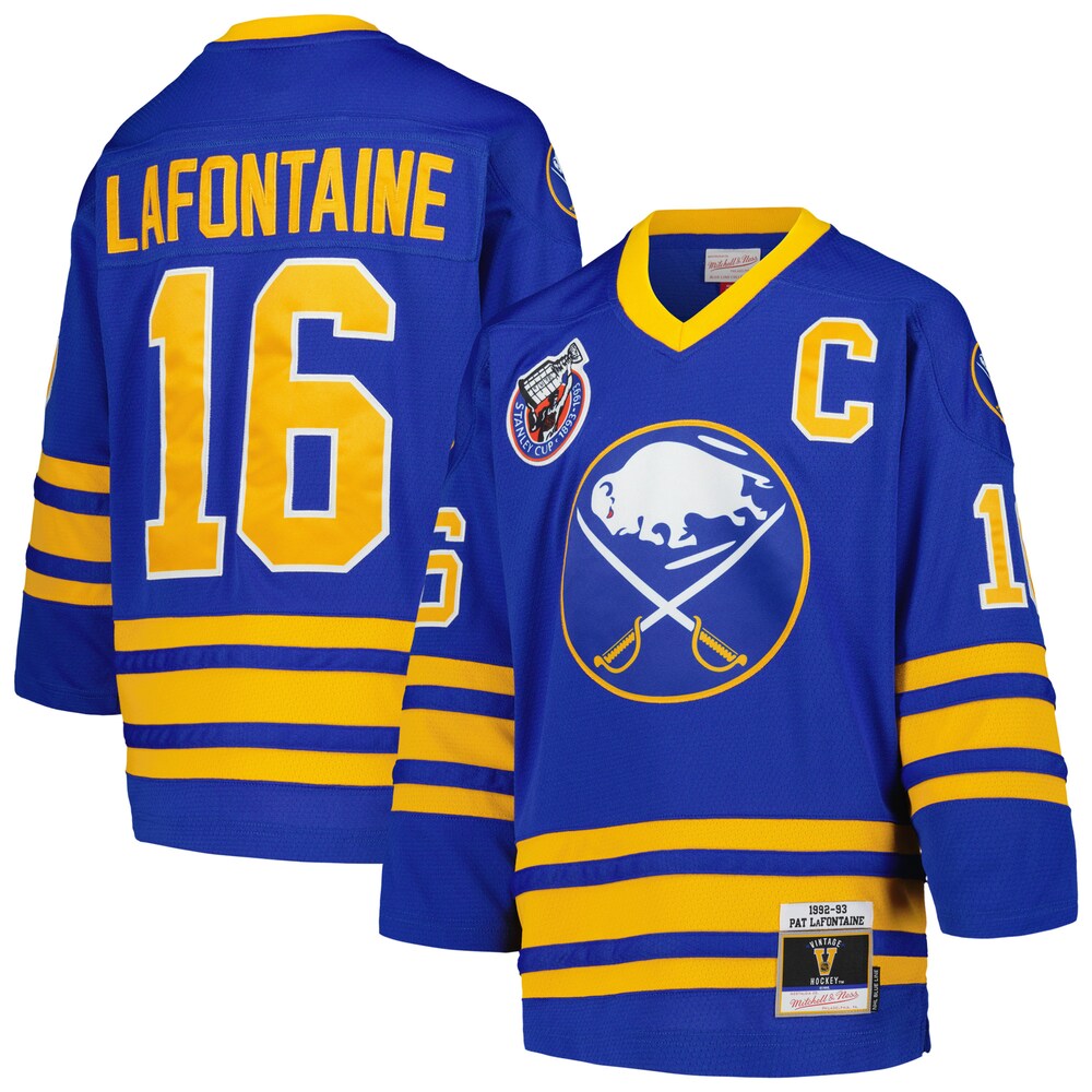 Pat LaFontaine Buffalo Sabres Mitchell & Ness Youth 1992 Blue Line Player Jersey - Royal