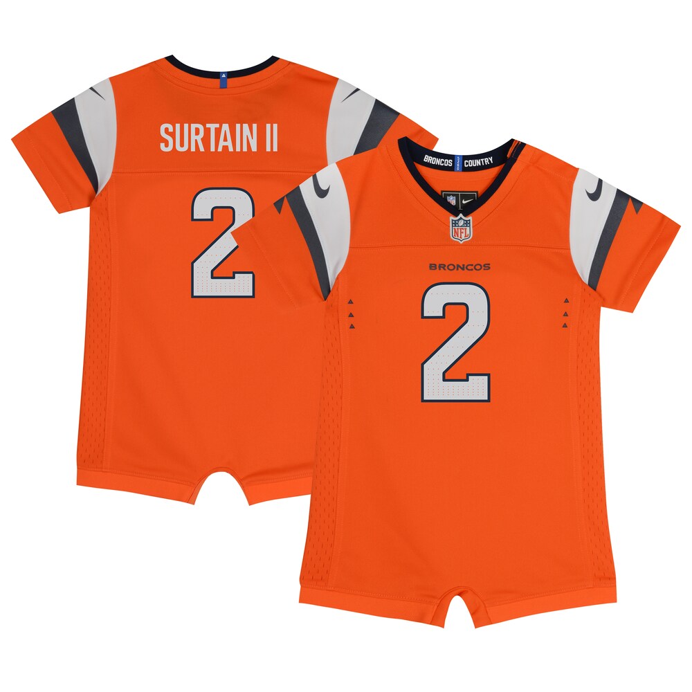 Patrick Surtain II Denver Broncos Newborn & Infant Mile High Collection Game Romper Jersey - Orange