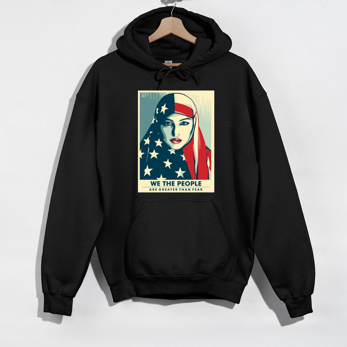 Patriotic American Flag Hijab Graphic T-Shirt - We The People Tee