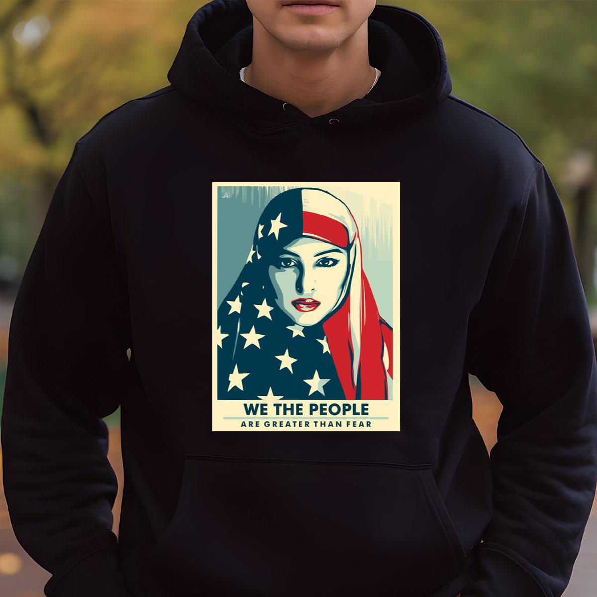 Patriotic American Flag Hijab Graphic T-Shirt - We The People Tee