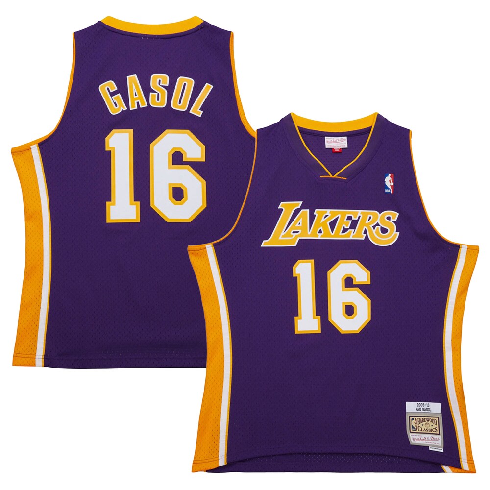 Pau Gasol Los Angeles Lakers Mitchell & Ness 2009/10 Hardwood Classics Swingman Jersey - Purple