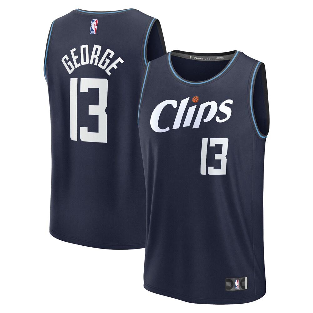 Paul George LA Clippers Fanatics Branded Unisex 2023/24 Fast Break Jersey - Navy - City Edition