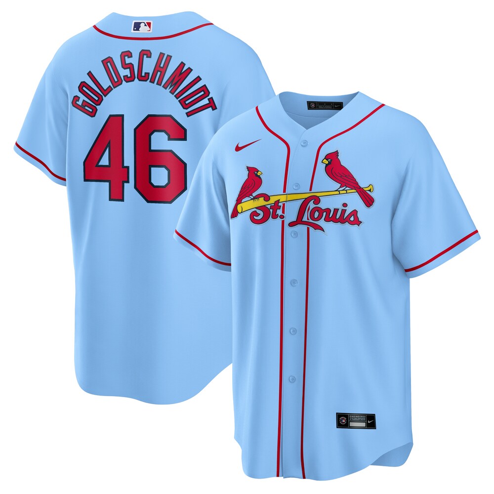 Paul Goldschmidt St. Louis Cardinals Alternate Replica Player Name Jersey - Light Blue