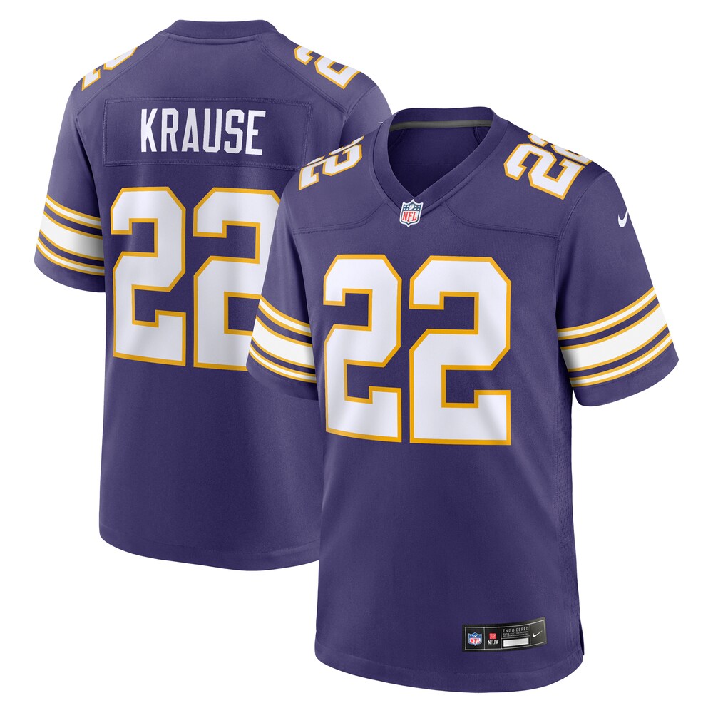 Paul Krause Minnesota Vikings Classic Retired Player Jersey | Purple