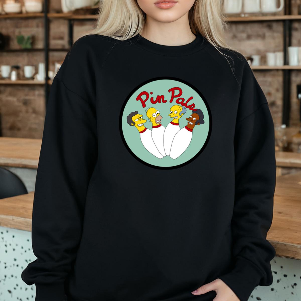Pin Pals Bowling Funny Cartoon Graphic Tee