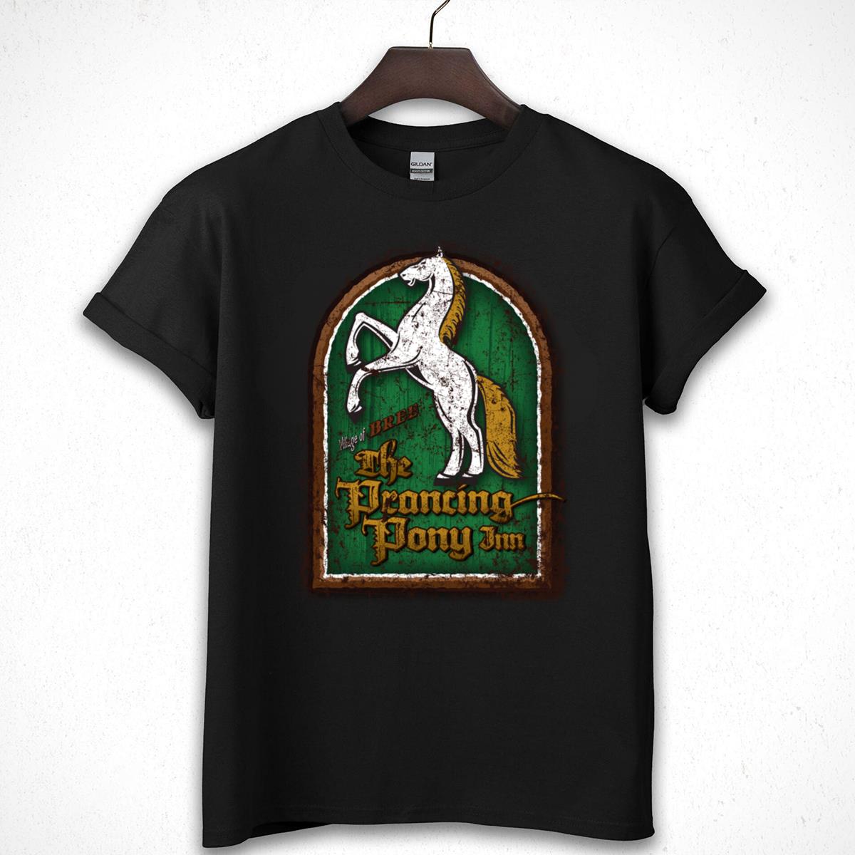 Prancing Pony Inn Middle Earth Fantasy Travel Vintage Graphic T-Shirt