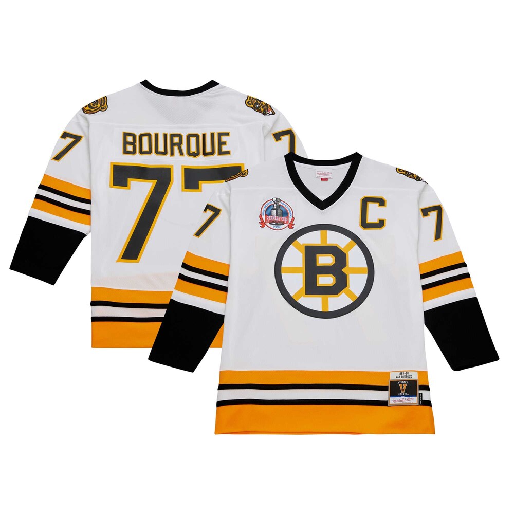 Ray Bourque Boston Bruins Mitchell & Ness Captain Patch 1989/90 Blue Line Player Jersey - White