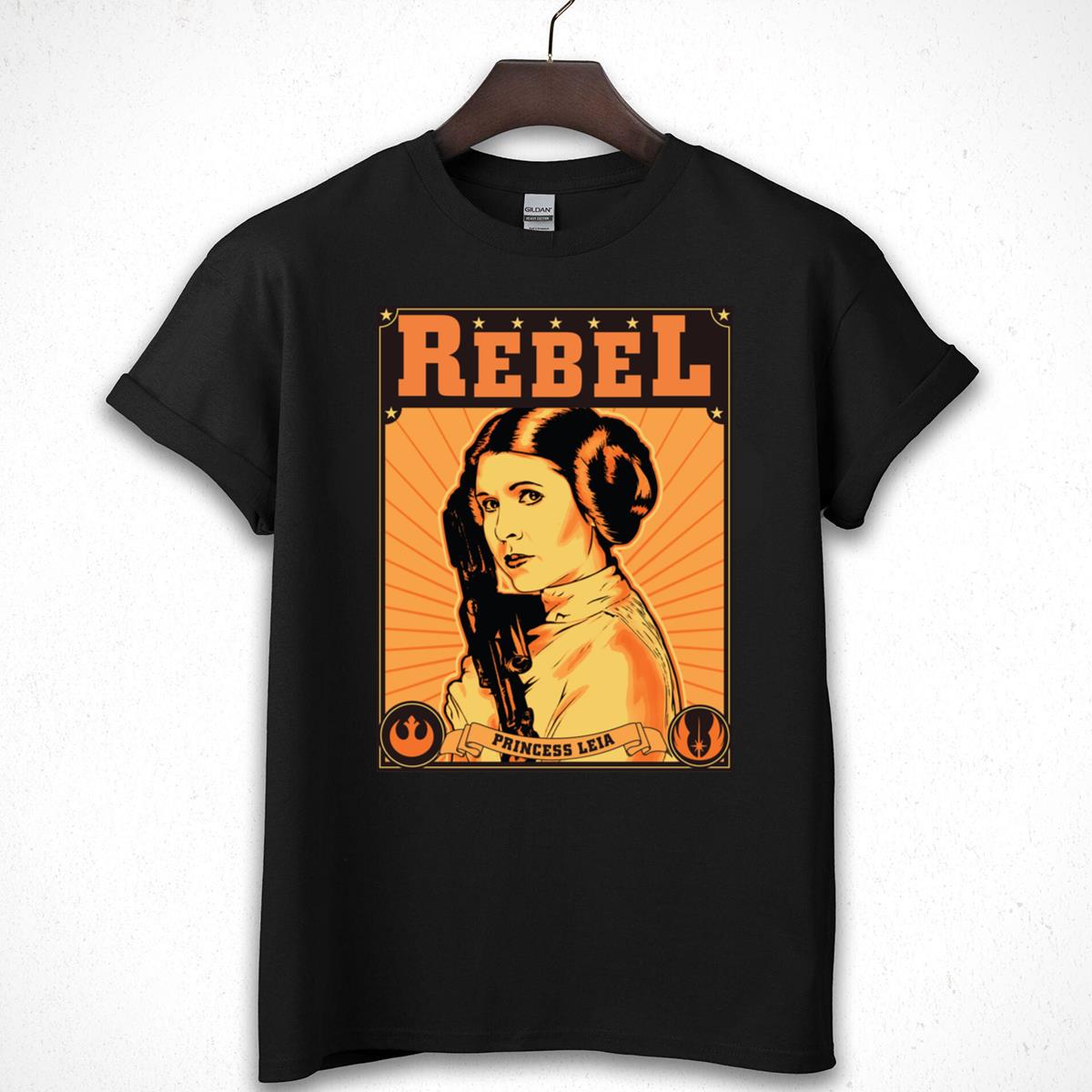 Rebel Princess Leia Graphic Tee - Sci-Fi Movie Fan T-Shirt