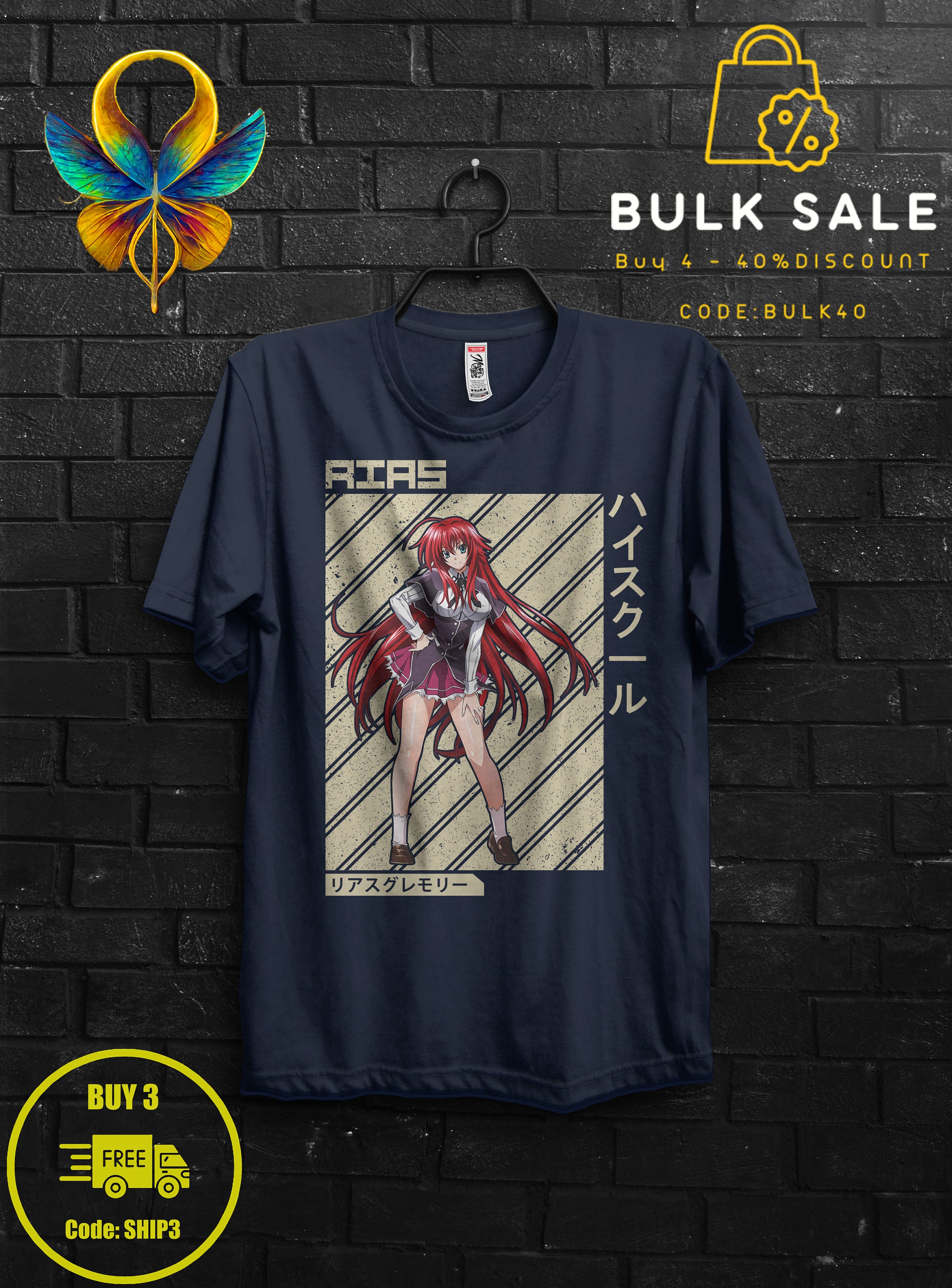 Rias Gremory Shirt Anime Gift Cosplay For Girl,High School DxD Tee,Xenovia Appareal For Her,Issei Hyoudou Sweat,Rossweisse Tshirt For Sitri 1600235207