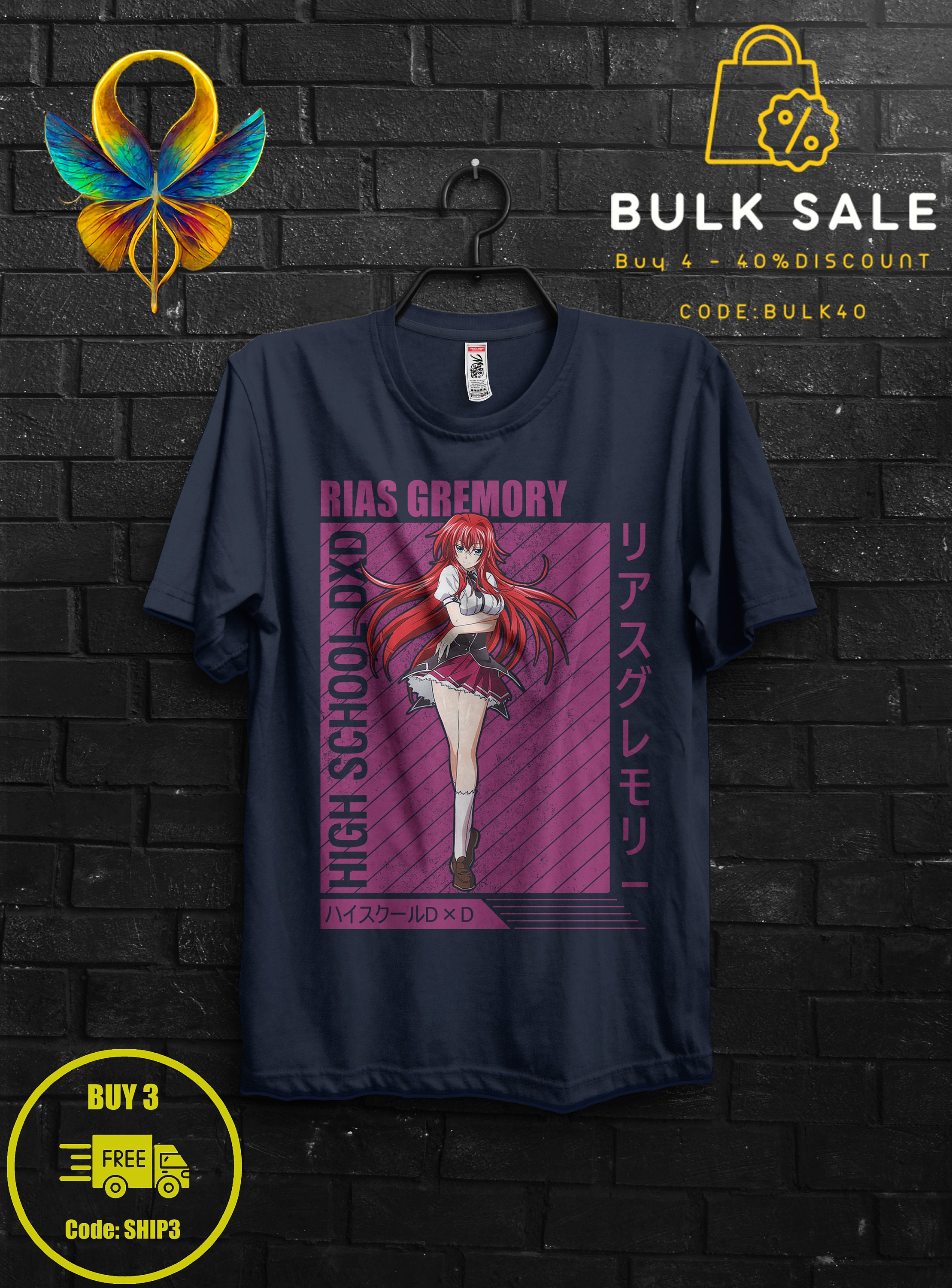 Rias Gremory Shirt Anime Gift Cosplay For Girl,Rossweisse Tshirt For Her,Xenovia Appareal For Sitri,Issei Hyoudou Sweat,High School DxD Tee 1600251443
