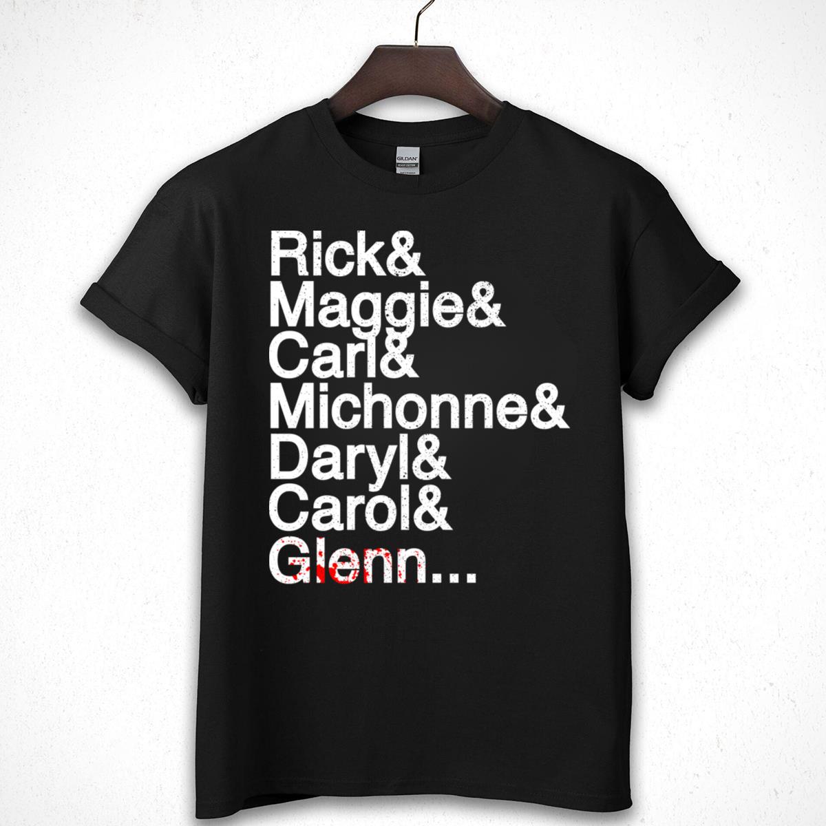 Rick, Maggie, Carl, Michonne, Daryl, Carol & Glenn Horror TV Graphic Tee
