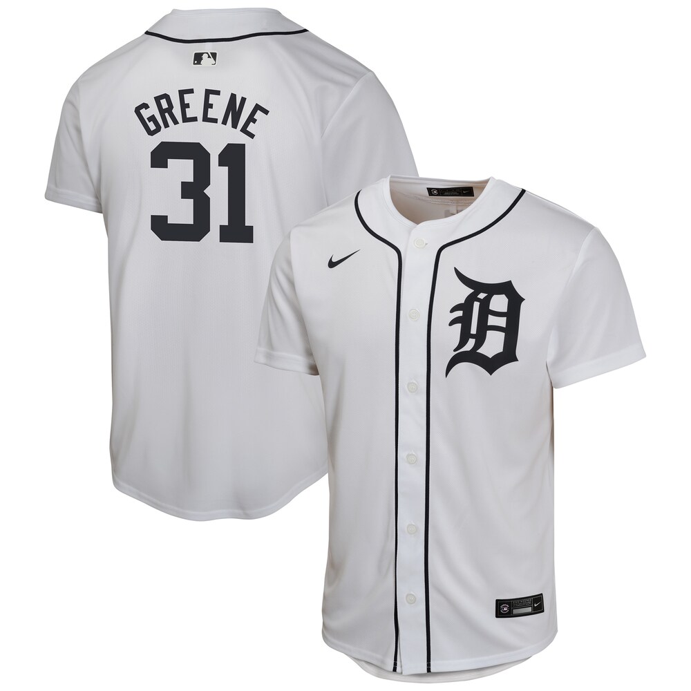 Riley Greene Detroit Tigers Youth Home Game Player Jersey - White