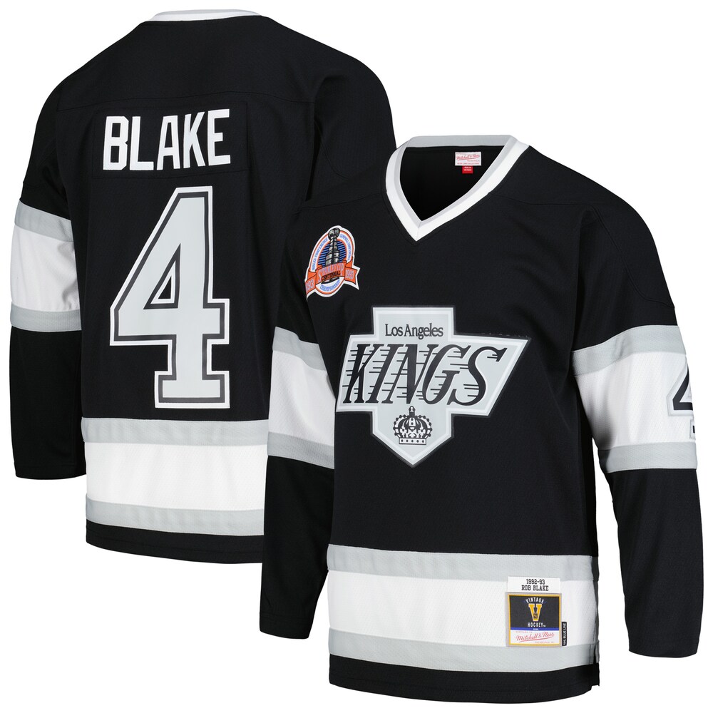 Rob Blake Los Angeles Kings Mitchell & Ness  1992/93 Blue Line Player Jersey - Black
