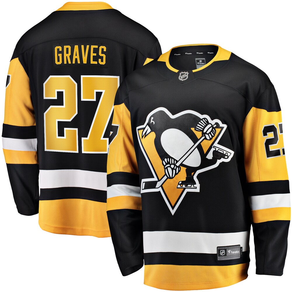 Ryan Graves Pittsburgh Penguins Fanatics Branded Home Breakaway Jersey - Black