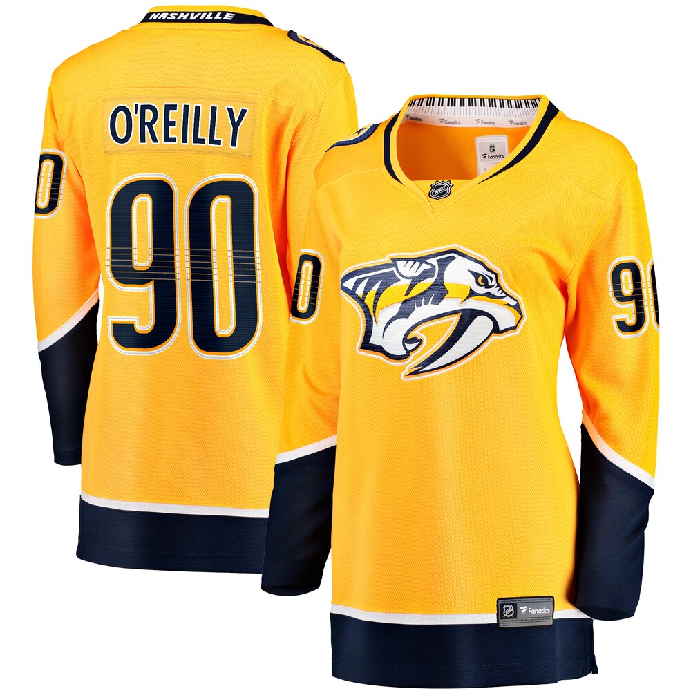 Ryan O'Reilly Nashville Predators Fanatics Branded Women's Home Premier Breakaway Player Jersey - Gold
