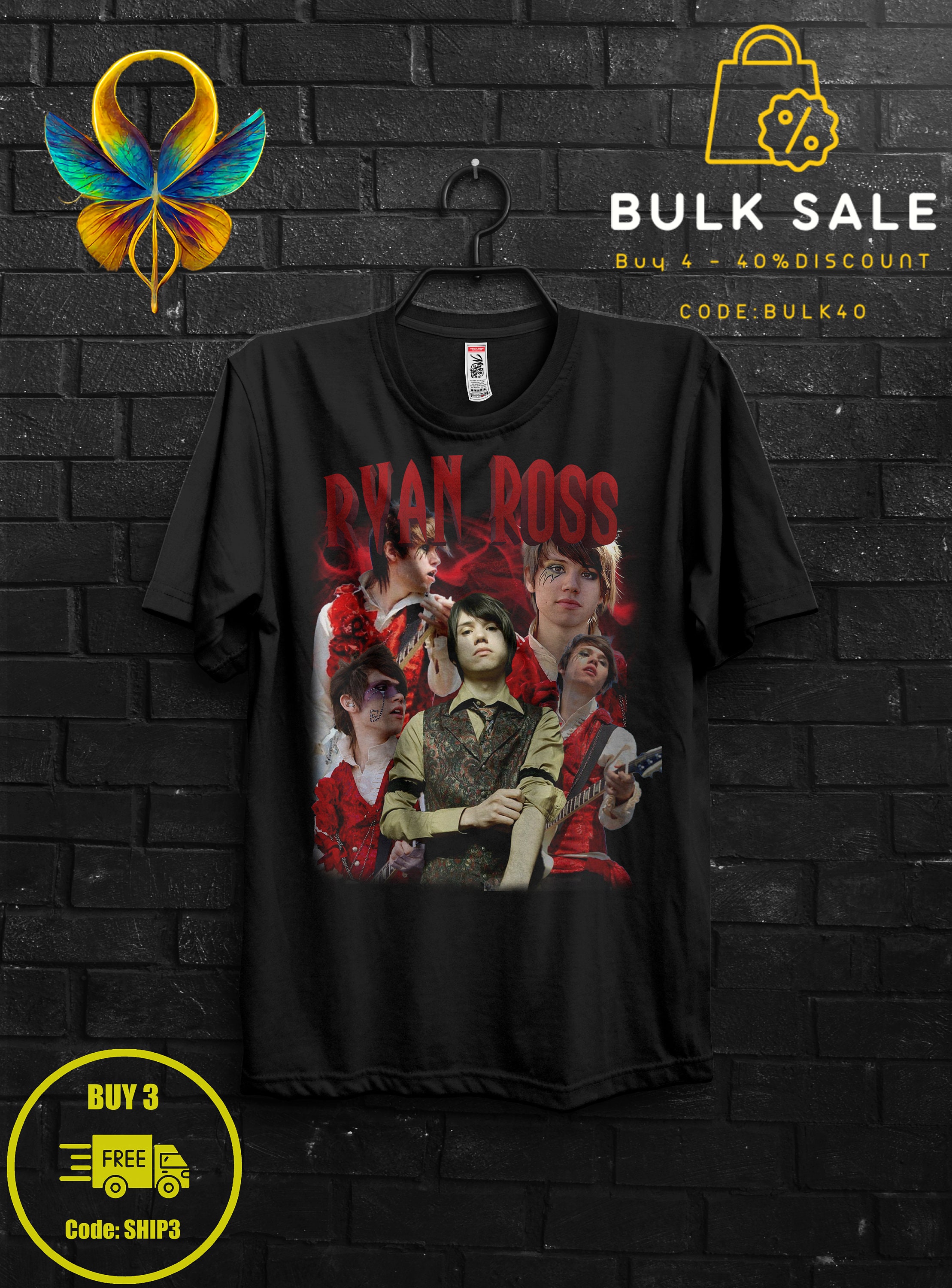 Ryan Ross Fan Gift TShirt,The Young Veins Emo Tee,Brendon Urie and John Walker Shirt,Too Weird To Live Band,Afycso Appareal,Widespread Panic 1560938257