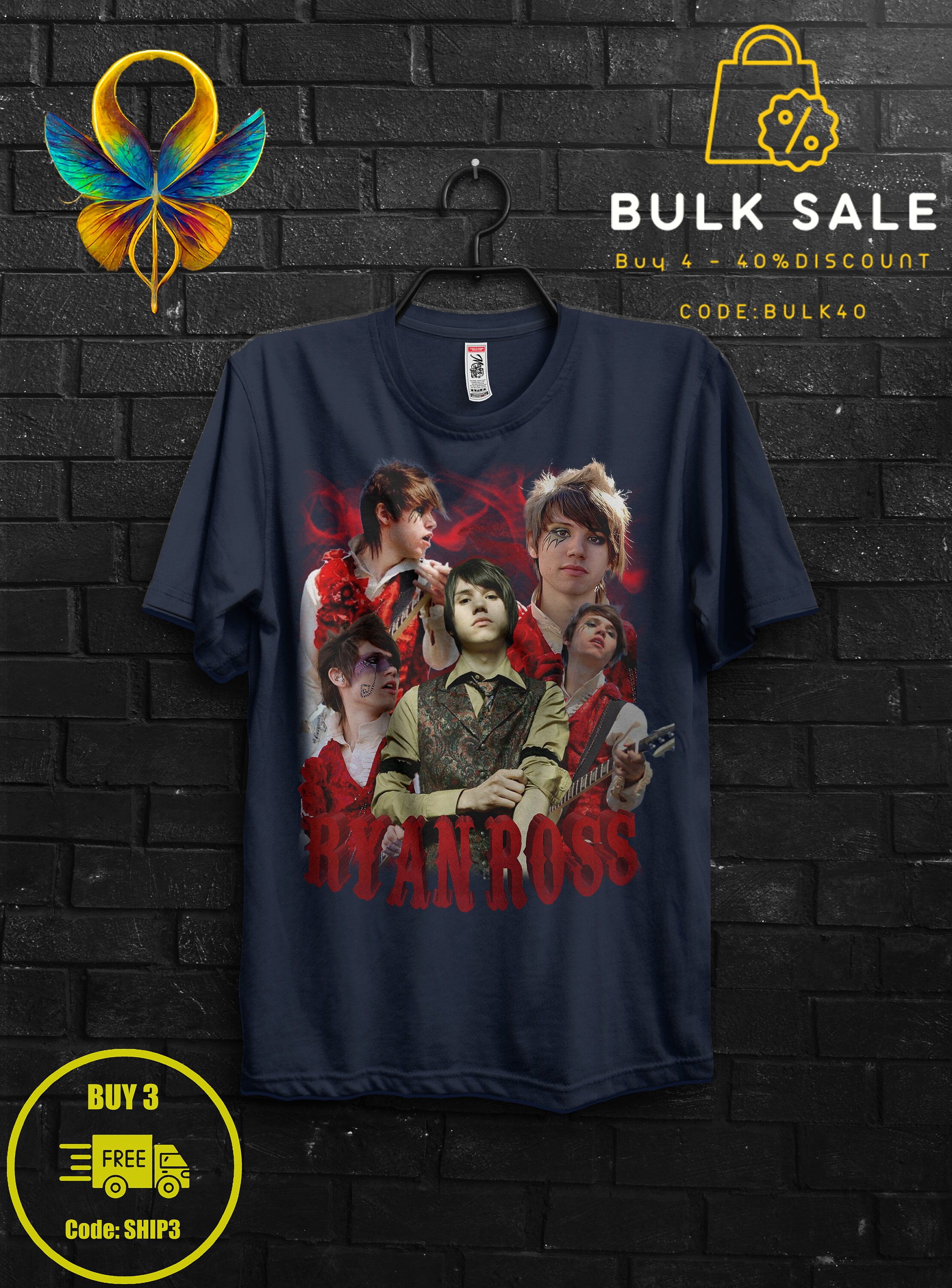 Ryan Ross Fan Gift TShirt,The Young Veins Emo Tee,Widespread Panic,Brendon Urie and John Walker Shirt,Afycso Appareal,Too Weird To Live Band 1560941331