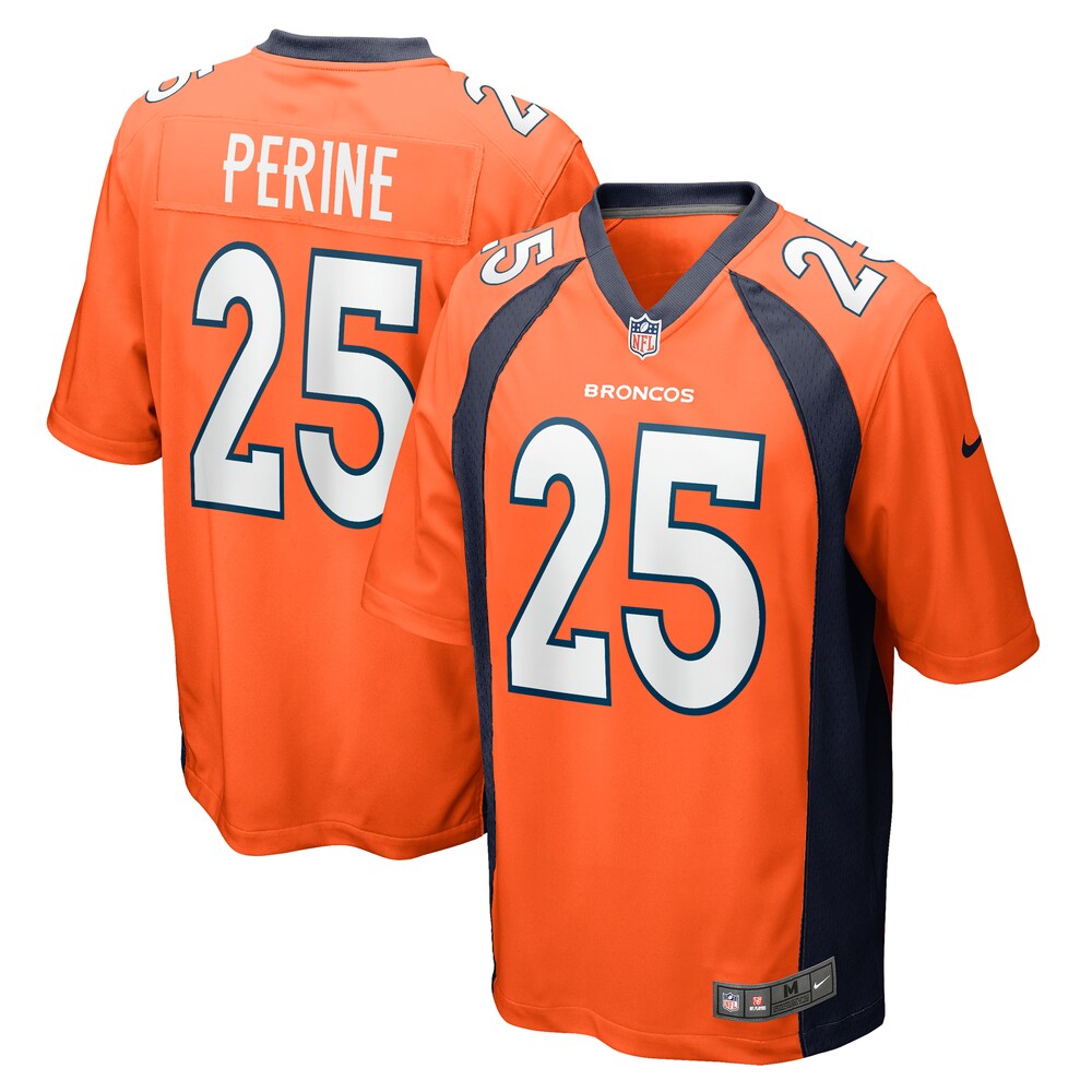Samaje Perine Denver Broncos Nike Game Player Jersey - Orange