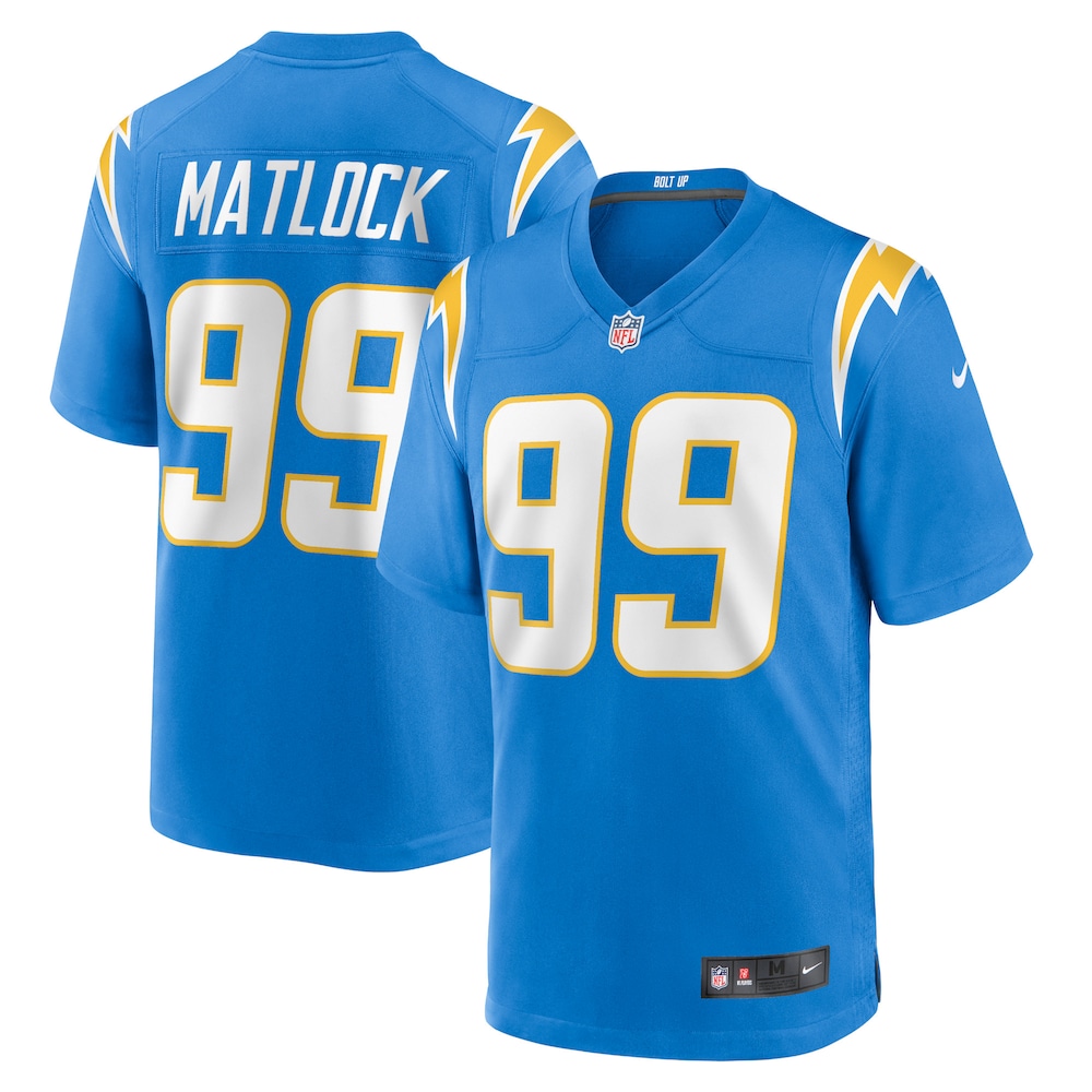 Scott Matlock Los Angeles Chargers Team Game Jersey - Powder Blue