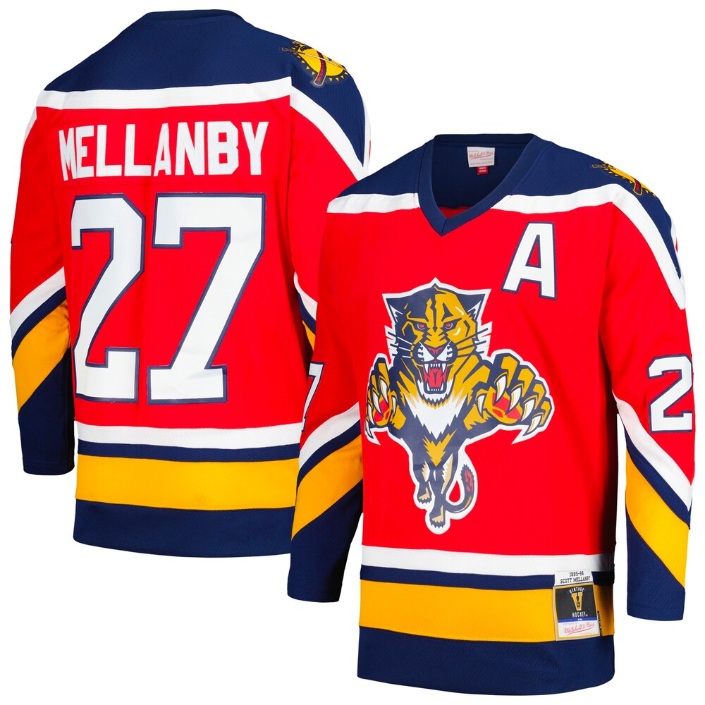 Scott Mellanby Florida Panthers Mitchell & Ness Alternate Captain's Patch 1995/96 Blue Line Player Jersey - Red