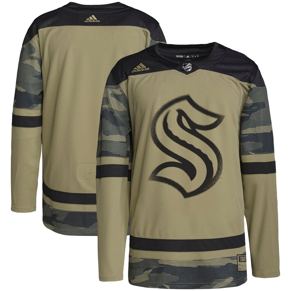 Seattle Kra-ken adidas Military Appreciation Team Authentic Practice Jersey - Camo