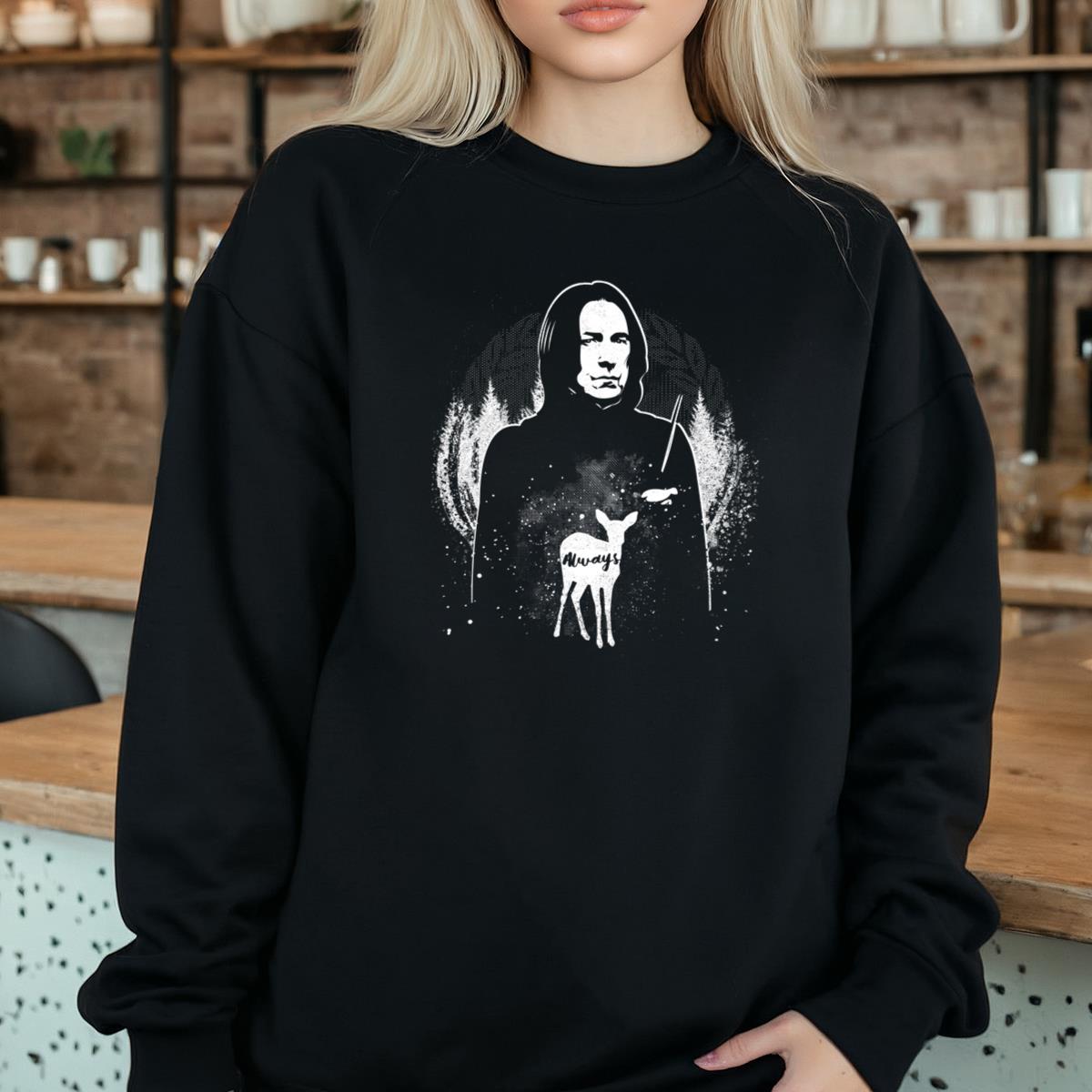 Severus Snape Always Deer Graphic Tee - Wizarding World Inspired T-Shirt