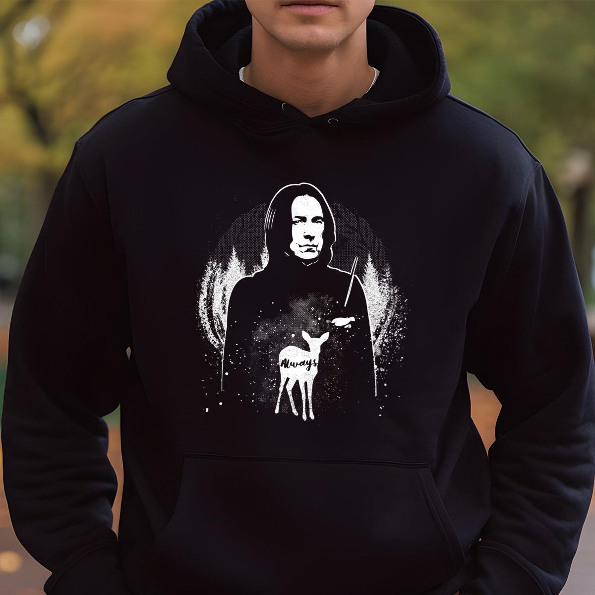 Severus Snape Always Deer Graphic Tee - Wizarding World Inspired T-Shirt