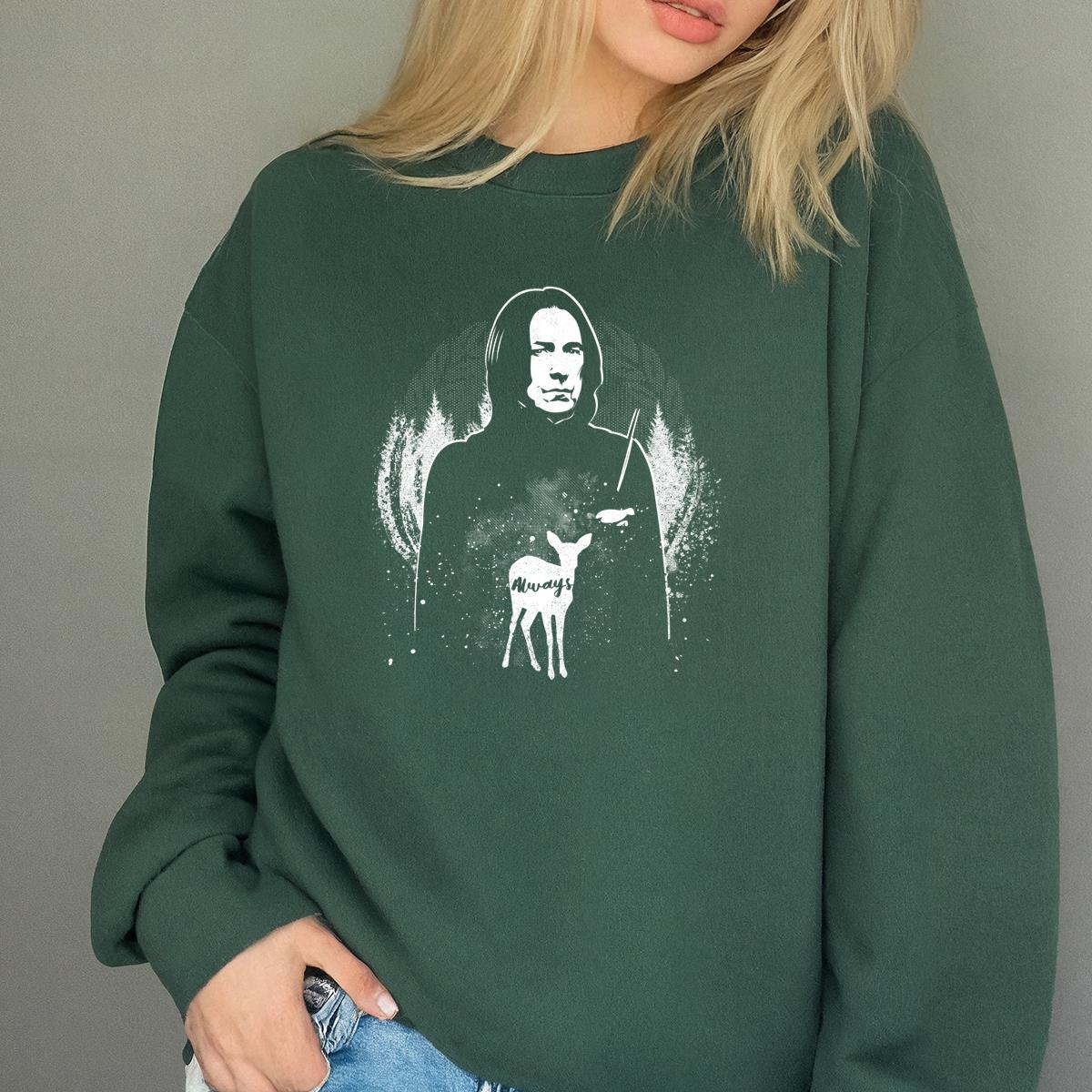 Severus Snape Always Deer Graphic Tee - Wizarding World Inspired T-Shirt